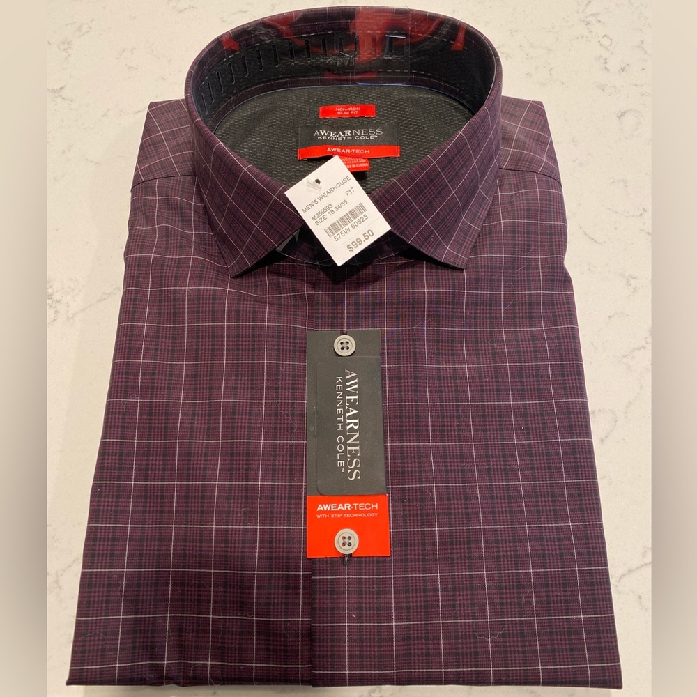 New with tags slim fit Kenneth Cole dress shirt